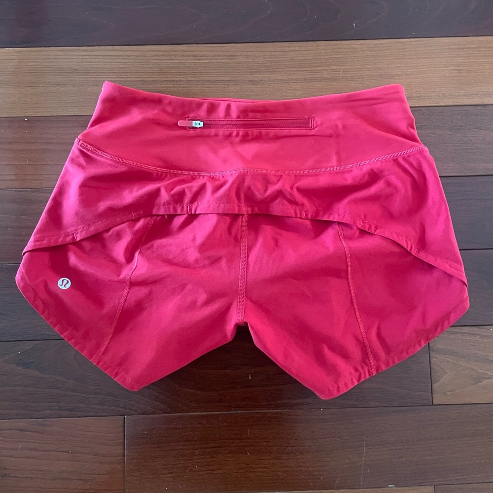 LuluLemon Speed Up High-Rise Shorts 2.5” in Dark Red